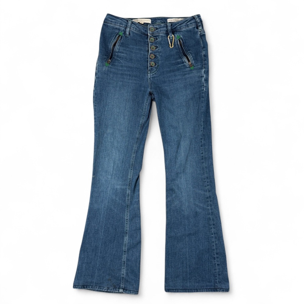Pilcro and the Letterpress Anthropologie Jeans Womens 28 Blue High Rise Bootcut